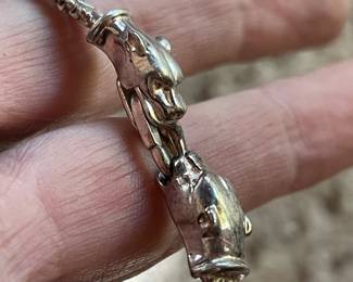 Stering bracelet - jaguar head clasps $50