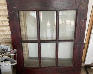 Top part of a vintage Dutch door