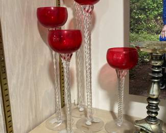 Lovely five piece candle set