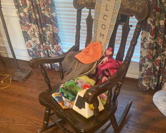Beautiful old wooden rocking chair