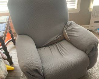 Comfortable upholstered rocking chair