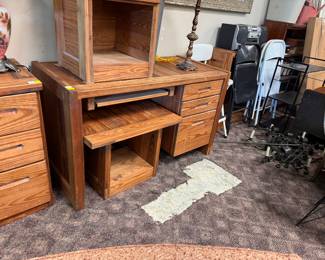 "This End Up" Desk and Side Table