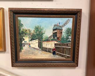 Oil on Canvas of Paris Scene by Listed Artist Vincenzo Fioravanti