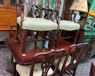 Set 6 Mahogany Chippendale Chairs