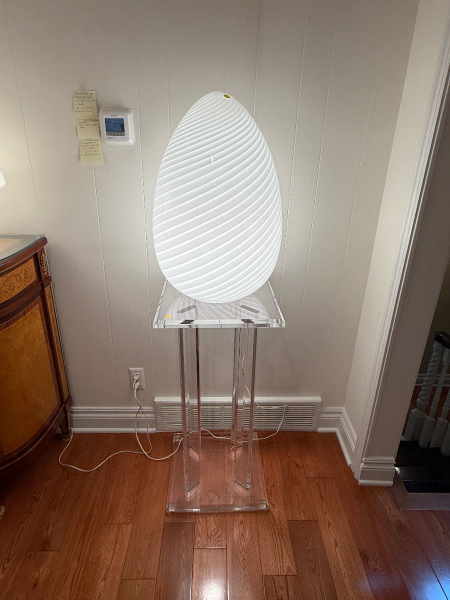 Marano glass egg floor lamp