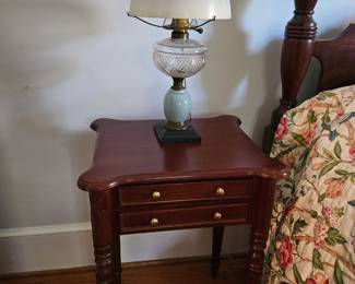 Night Stand/ Antique Lamp