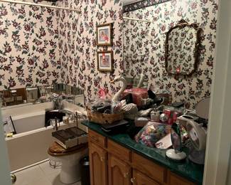 Bathroom items, hot rollers, hot sticks