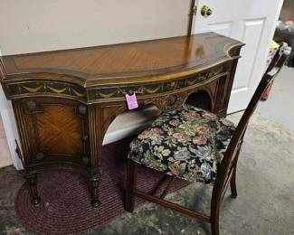 French antique dresser and chair