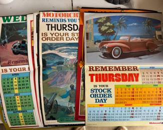Vintage cars calendars 