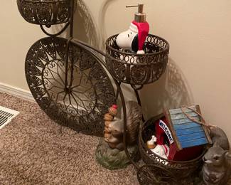 Decorative multi-tier display - plant stand designed to look like an antique bike