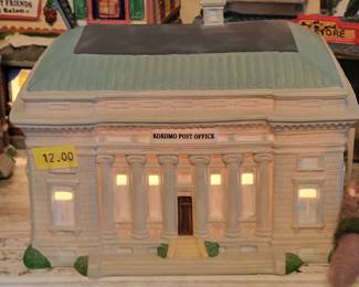 Ceramic Light Up Kokomo IN Post Office created by Artist Patty Host