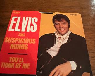 Vinyl LP "Suspicious Minds" by Elvis 45 RPM record Album