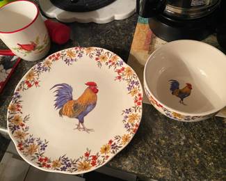 Rooster Dinnerware set - Cracker Barrel