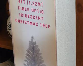 4ft fiber optic iridescent Christmas tree