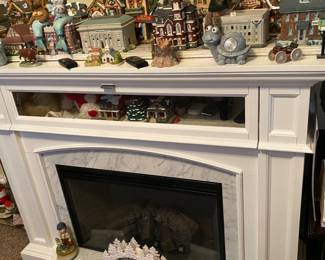 White Marble Electric fireplace - Heater