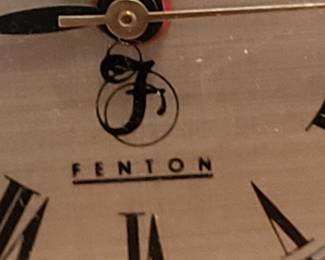 Fenton Cranberry Glass Clock Scroll Design