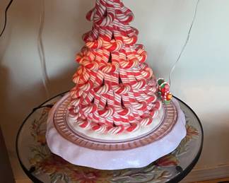 Mr. Christmas Animated Peppermint Candy Tree with Train