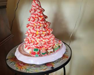 Mr. Christmas Animated Peppermint Candy Tree with Train