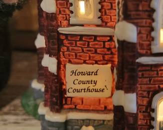 Ceramic Light Up Howard County Courthouse created by Artist Patty Host