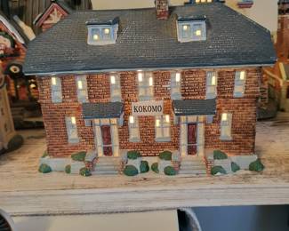 Ceramic Light Up Kokomo IN Post Office created by Artist Patty Host