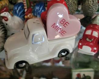 Truck with Hearts Salt & Pepper Set - Cracker Barrel