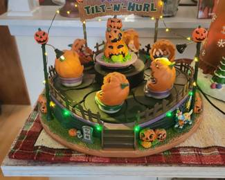 Lemax Spooky Town Pumpkin Tilt-N-Hurl