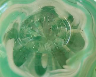 Joe St. Clair paperweight Green with Dove