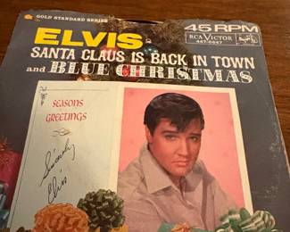 Vinyl LP "Santa Claus is Back in town" by Elvis 45 RPM record Album