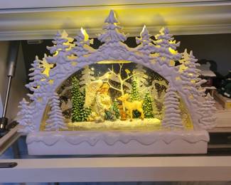 Cracker Barrel - Christmas Angle Animals Owls Deer Glitter Globe