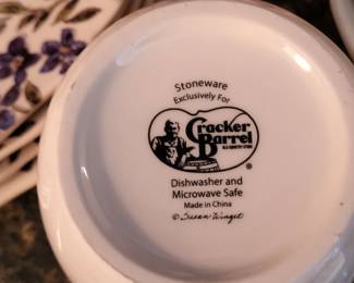 Cardinal Themed Stoneware Dinnerware collection sold by Cracker Barrel