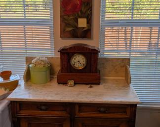 MARBLE-TOP WASHSTAND