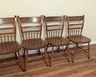 FOUR HITCHCOCK CHAIRS, EXCELLENT