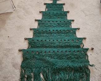 large ,vintage Macrame Christmas tree