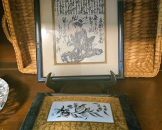 Asian art and box with lid