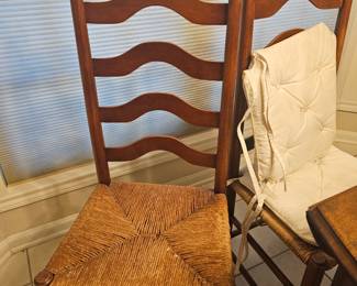 4 rush back chairs