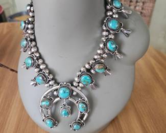 Squash Blossom Necklace, Sterling 