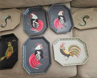 small vintage metal trays, sold individually