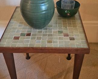several mosaic tables  