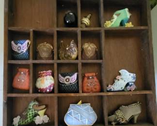Shadow box with trinkets