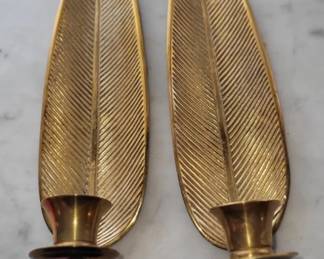 Vintage brass wall sconces