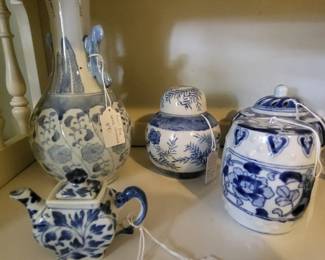 Blue and white decor