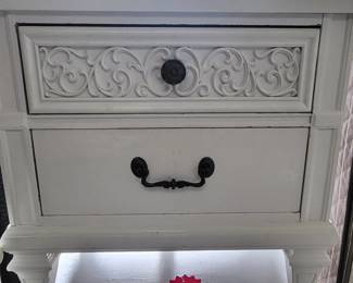 White bedside table (2 available)