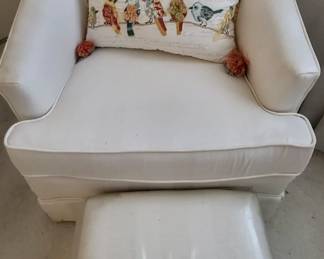 Club chair and ottoman