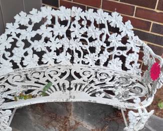 Cast iron garden bench