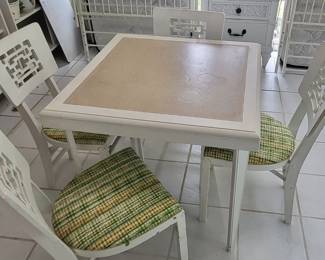 Vintage card table with 4 chairs