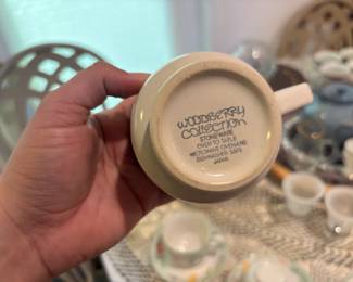 Woodberry Collection - vintage brown stripe teacups coffee cups