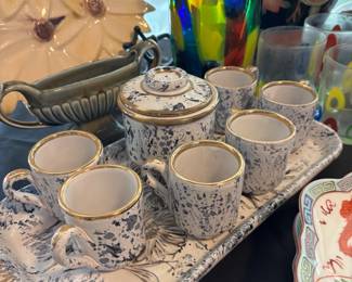 vintage porcelain tea set