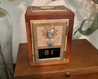 Antique vintage Post Office door mail box