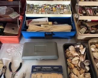 whole tackle boxes full of art supplies