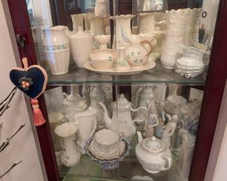 vintage china, tea pots, bowls, planters